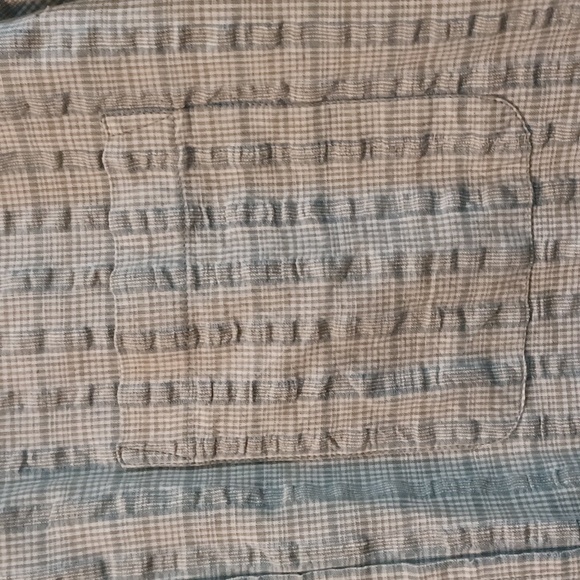 Cambridge Classics (New Deadstock) Lg Lt Olive Grn/blu Checked Band Clr SS Shrt - Picture 5 of 8